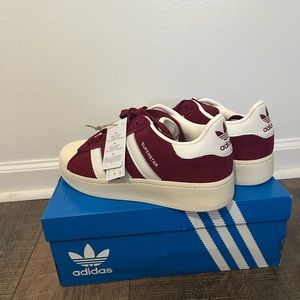 NWT adidas red/burgundy platform gazelle